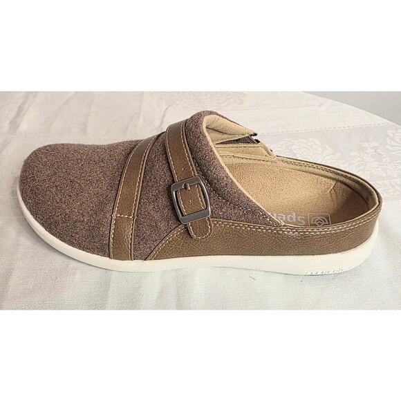 Spenco Ashton Wool Clogs Mules Slip On Shoes Women's Size 8.5B Brown Orthotic - Picture 3 of 7